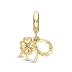 Christina - Lucky Charm in vergoldete für Lederarmband