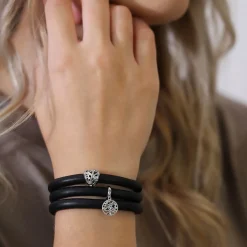 Christina Collect - FAMILY TREE HEART Anhänger in silber für Lederarmband