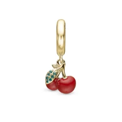 Christina Collect - Happy Cherries Charme in vergoldete silber