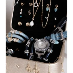 Christina Collect - Lederarmband  mit vergoldete Marguerite-Charme