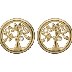 Christina Collect - Tree of life vergoldete Ohrstecker