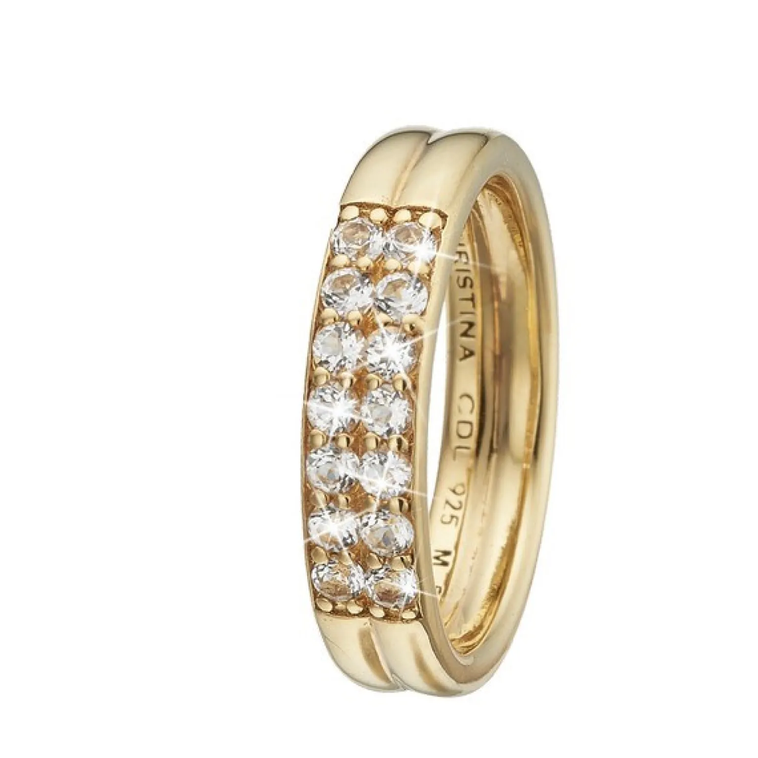 Christina Collect vergoldeter Ring "Eternity Topaz"