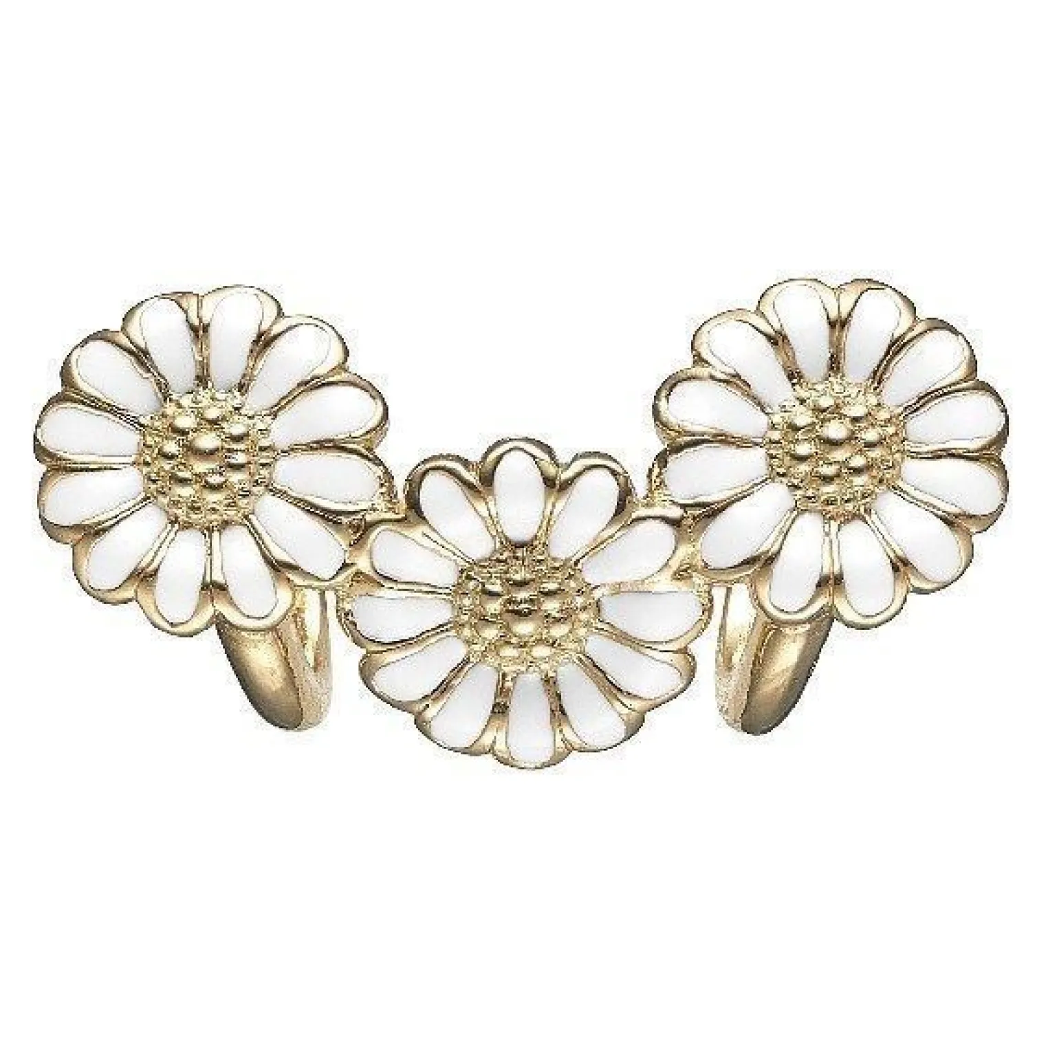 Christina Jewelry - Vergoldeter Charme Weiße Margeriten Trinität