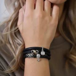 Christina Watches - Mutter-Kind-Liebesanhänger in zweifarbig für Leder**