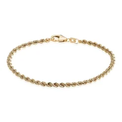 Cordel armband in 8 Karat Gold - verschiedene Längen und Breiten