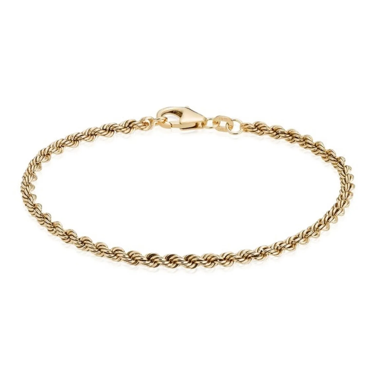 Cordel armband in 14 kt Gold - verschiedene Längen und Breiten