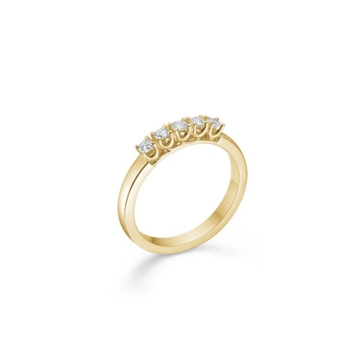 CROWN Allianz Ring I 14 kt. Gold mit 5 x Diamanten von 0,04 ct. bis 0,09 ct.