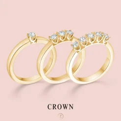 CROWN Allianz Ring I 14 kt. Gold mit 5 x Diamanten von 0,04 ct. bis 0,09 ct.