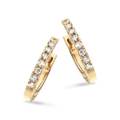 Dazzling  - 14 kt Gold Creole mit insgesamt 0,22ct W/Si