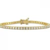 Dazzling - Tennisarmband aus 14 Karat Gold mit insgesamt 3,0 Karat. W/SI