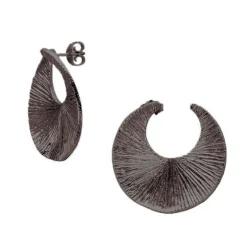 Dreamcatcher Ohrringe in Schwarzsilber - Größe wählen