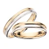 Eheringe - 8 oder 14 kt Weiß- und Rotgoldringe in 4 mm