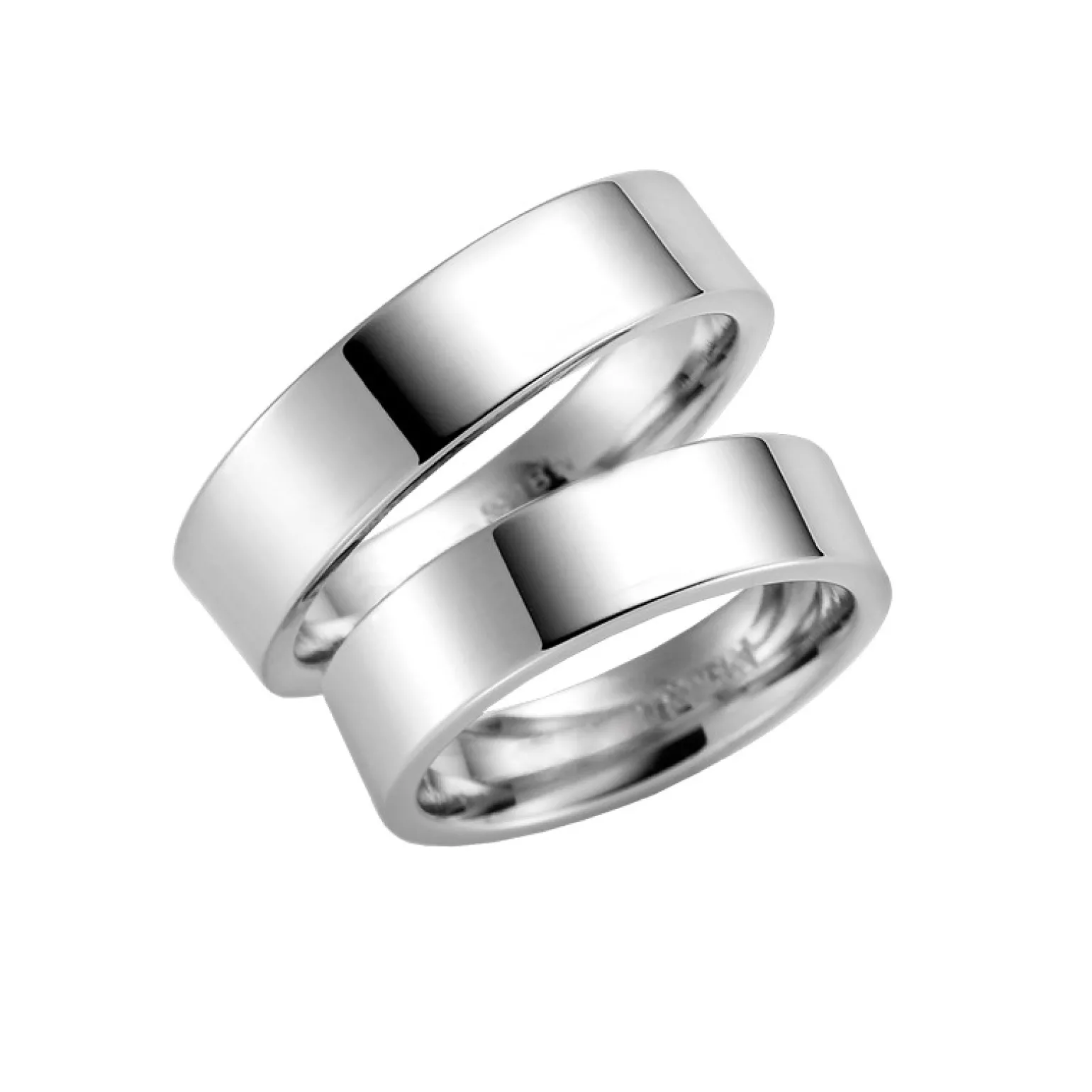 Eheringe im Blanko silber