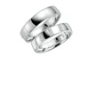 Eheringe in blank silber w. zirkonia - 5mm