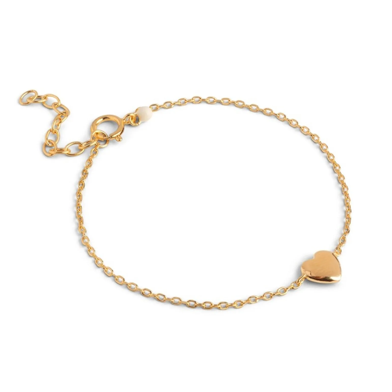 Enamel - Amore armband in vergoldete silber mit Herz