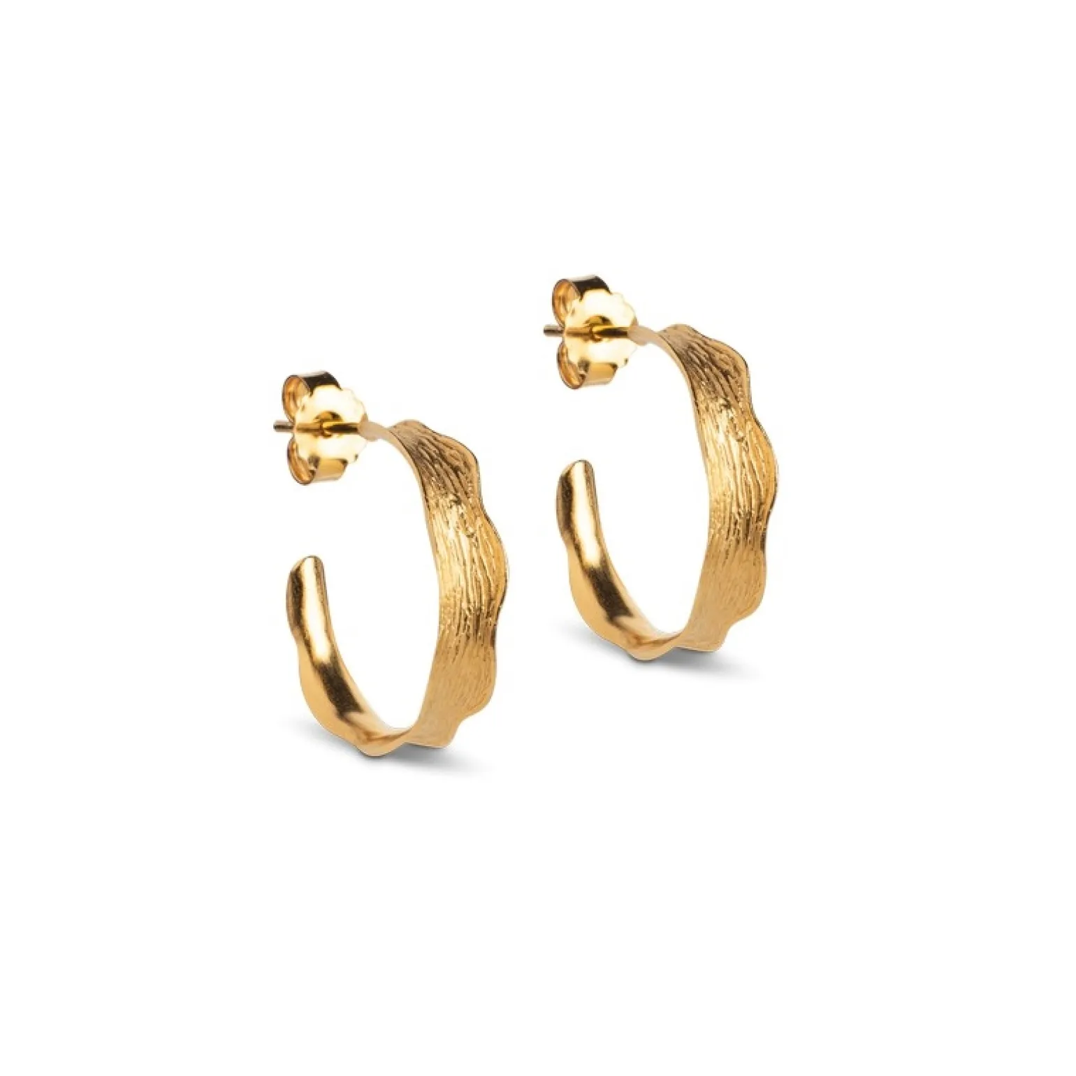 Enamel - Ane Small Hoops in vergoldete silber