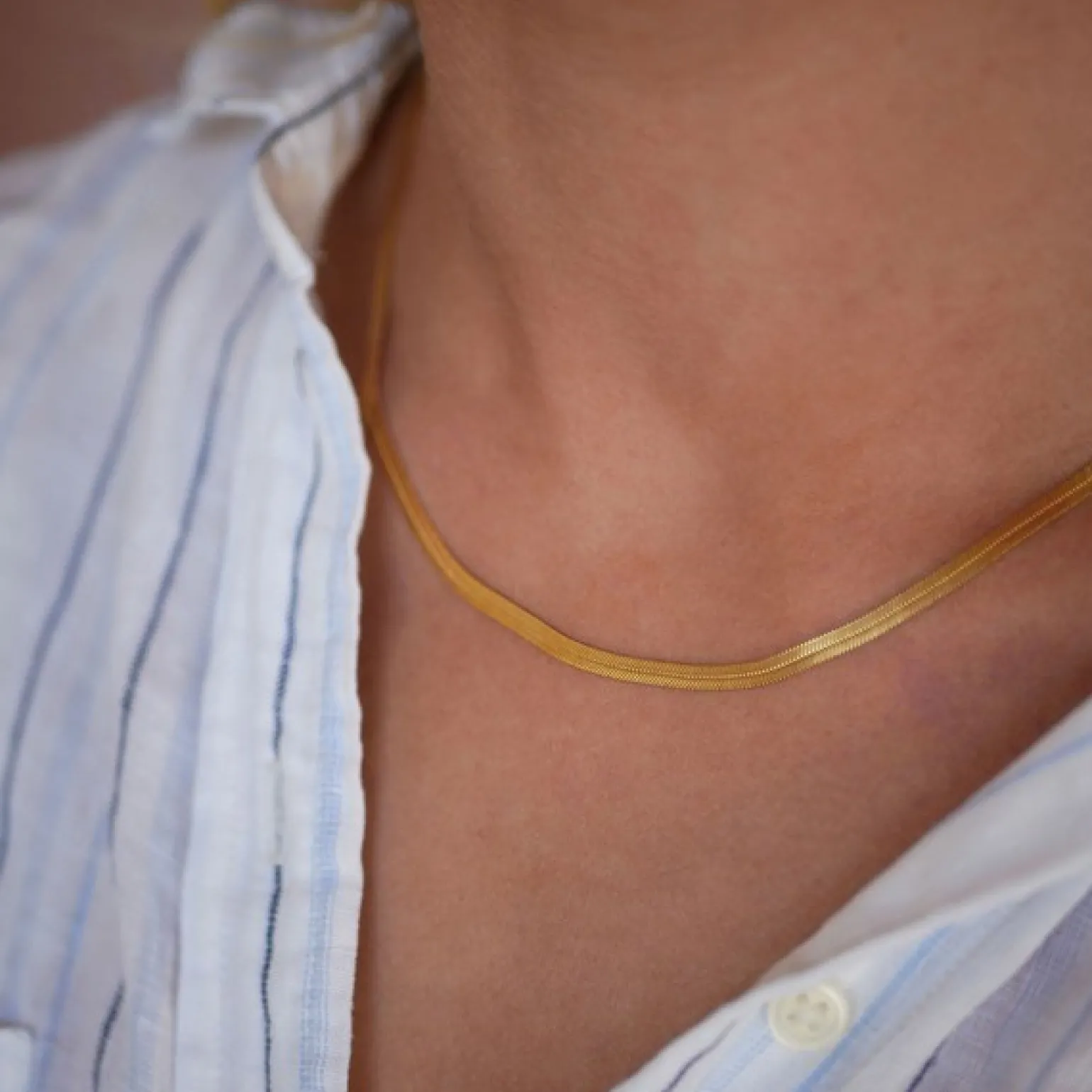 Enamel - Carla Halskette aus vergoldetem Silber