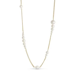 Enamel - Carmen Halskette aus vergoldete silber mit Perlen
