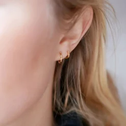 Enamel - Classic Hoops in vergoldeter Ausführung