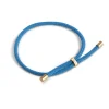 Enamel - Color Cord armband in vergoldete silber - Steel Blue