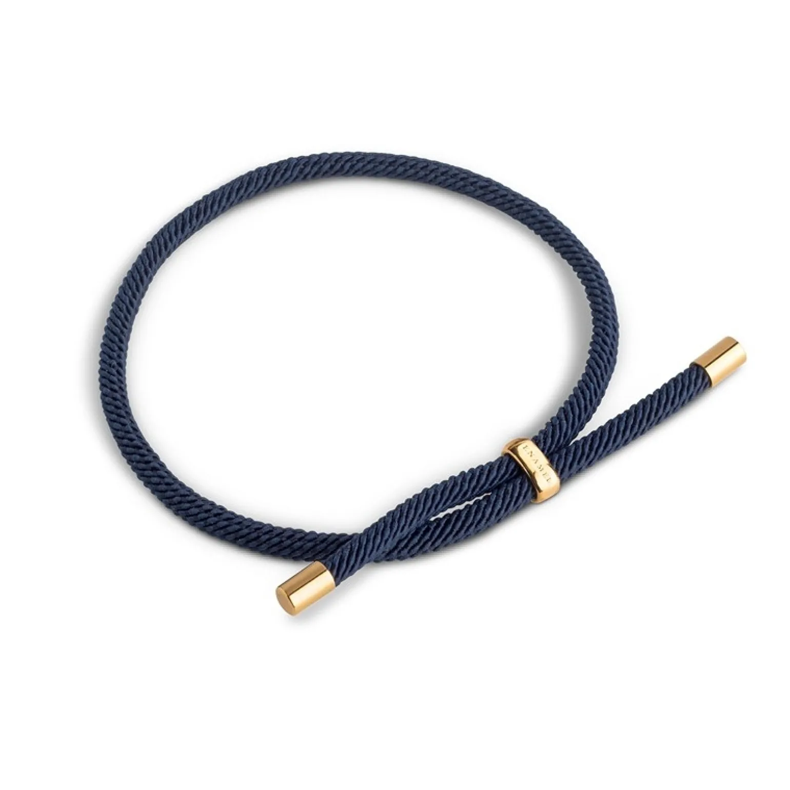 Enamel - Color Cord armband in vergoldete silber in Dunkelblau