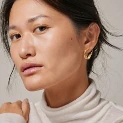 Enamel - Dalia-Ohrringe vergoldete