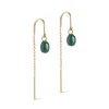 Enamel - Eleanor Ohrringe aus vergoldete silber m petrolgrüner Emaille