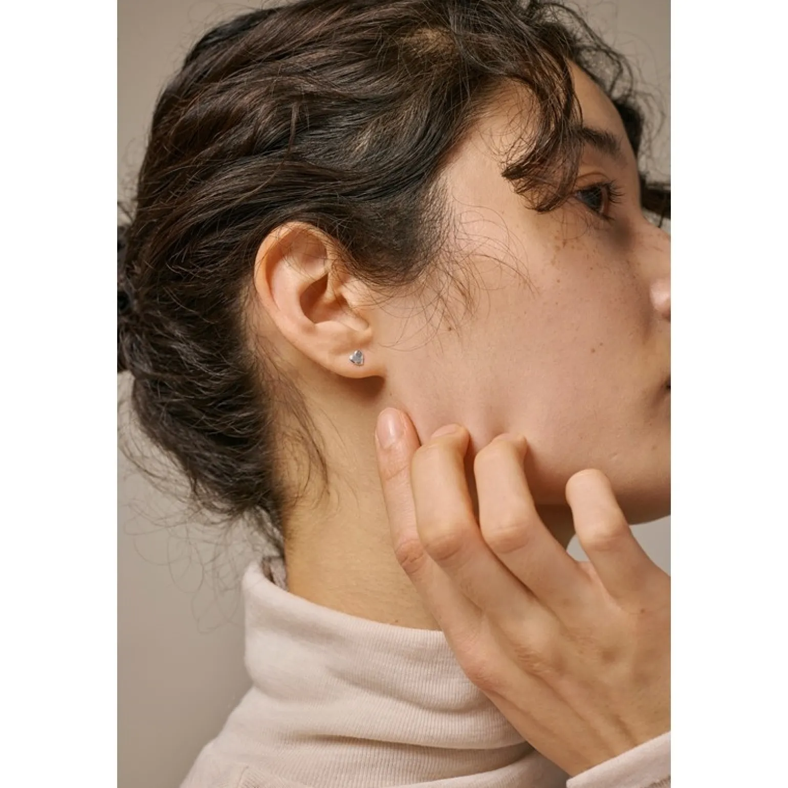 Enamel - Heart Ohrstecker aus silber