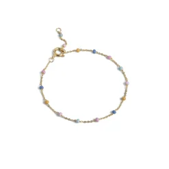 Enamel - Lola LOLLY armband i vergoldete silber