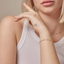 Enamel - Lola LOLLY armband i vergoldete silber