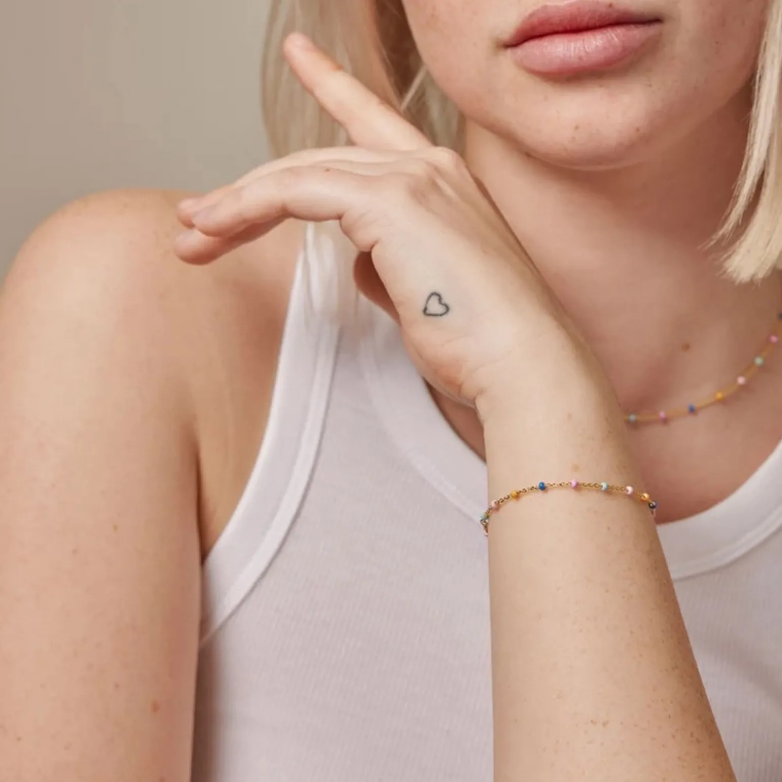 Enamel - Lola LOLLY armband i vergoldete silber