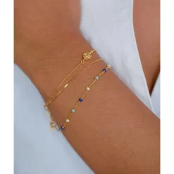 Enamel - Lola MARINE Armband in vergoldetem Silber
