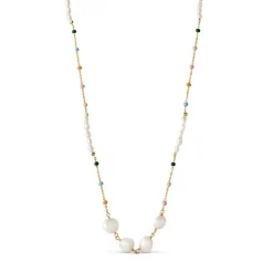 Enamel - Lola Perla Halskette mit Perlen vergoldet