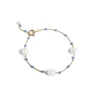 Enamel - Lola Perlita Cornflower armband i vergoldete silber