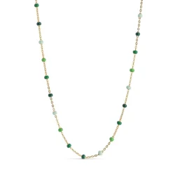 Enamel - Lola SPRING Halskette in vergoldete silber