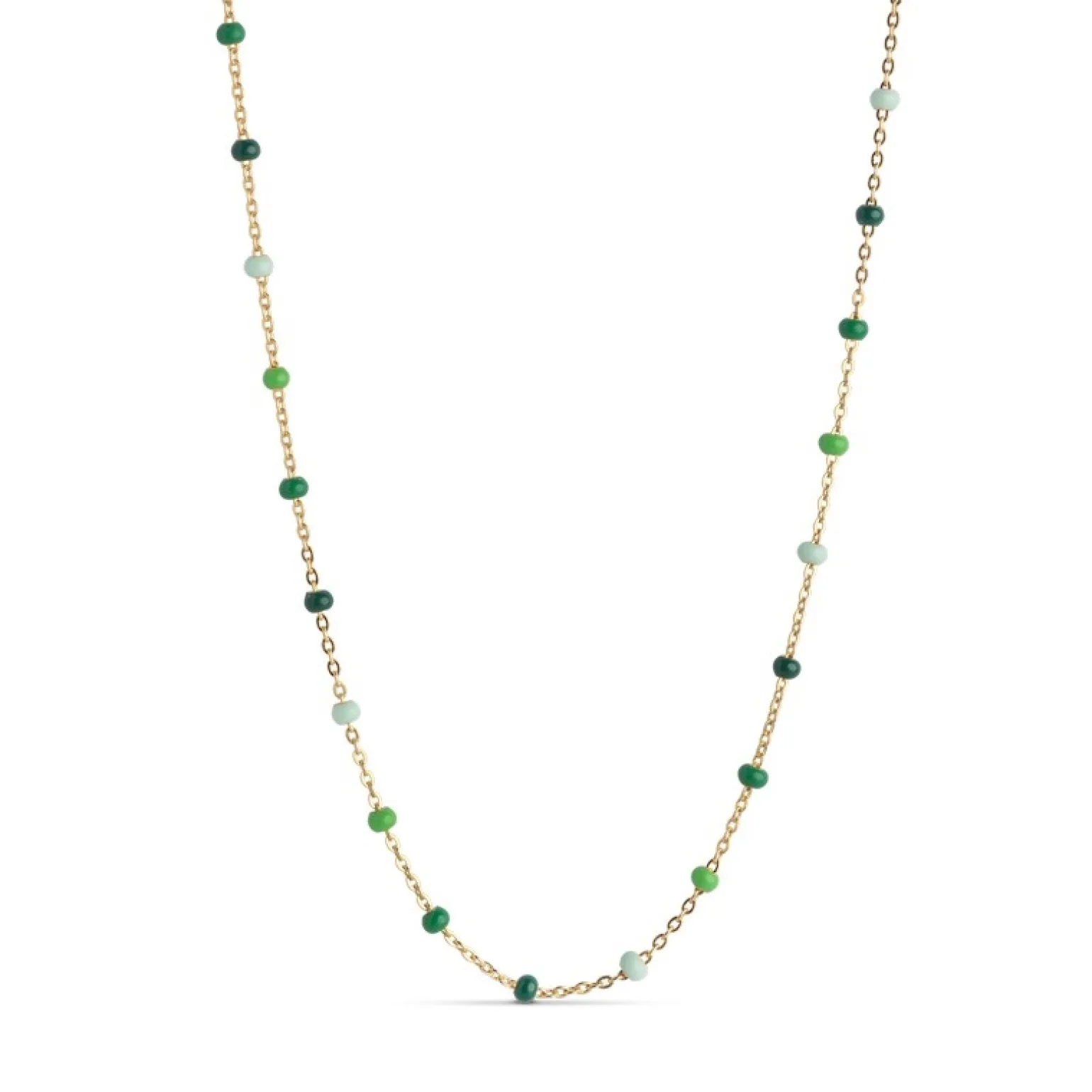 Enamel - Lola SPRING Halskette in vergoldete silber