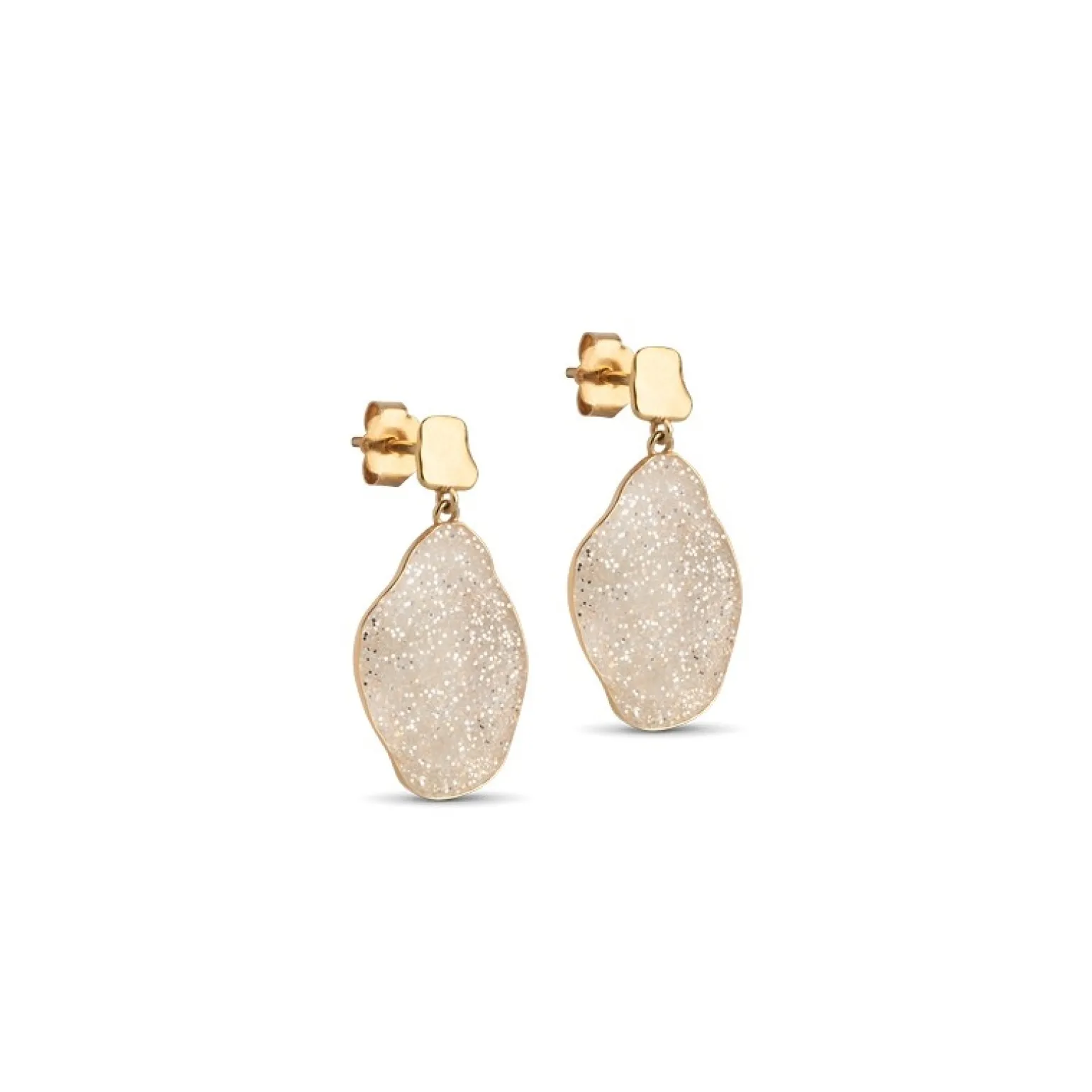 Enamel - Madeira Ohrringe in vergoldete silber