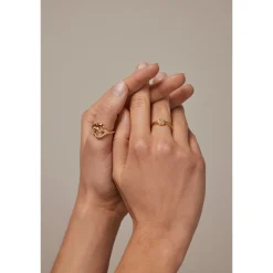 Enamel - Mini Esma ring aus vergoldetem silber - Einstellbar