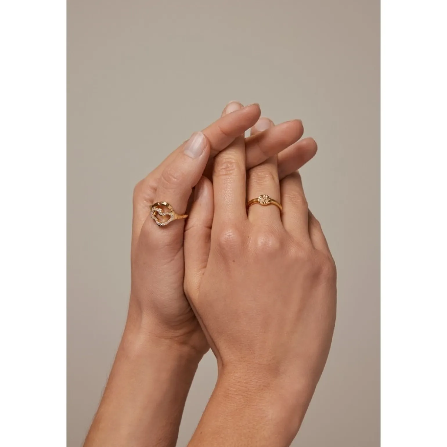 Enamel - Mini Esma ring aus vergoldetem silber - Einstellbar