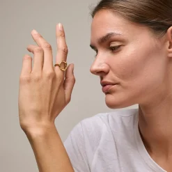 Enamel - Miriam ring aus vergoldetem silber