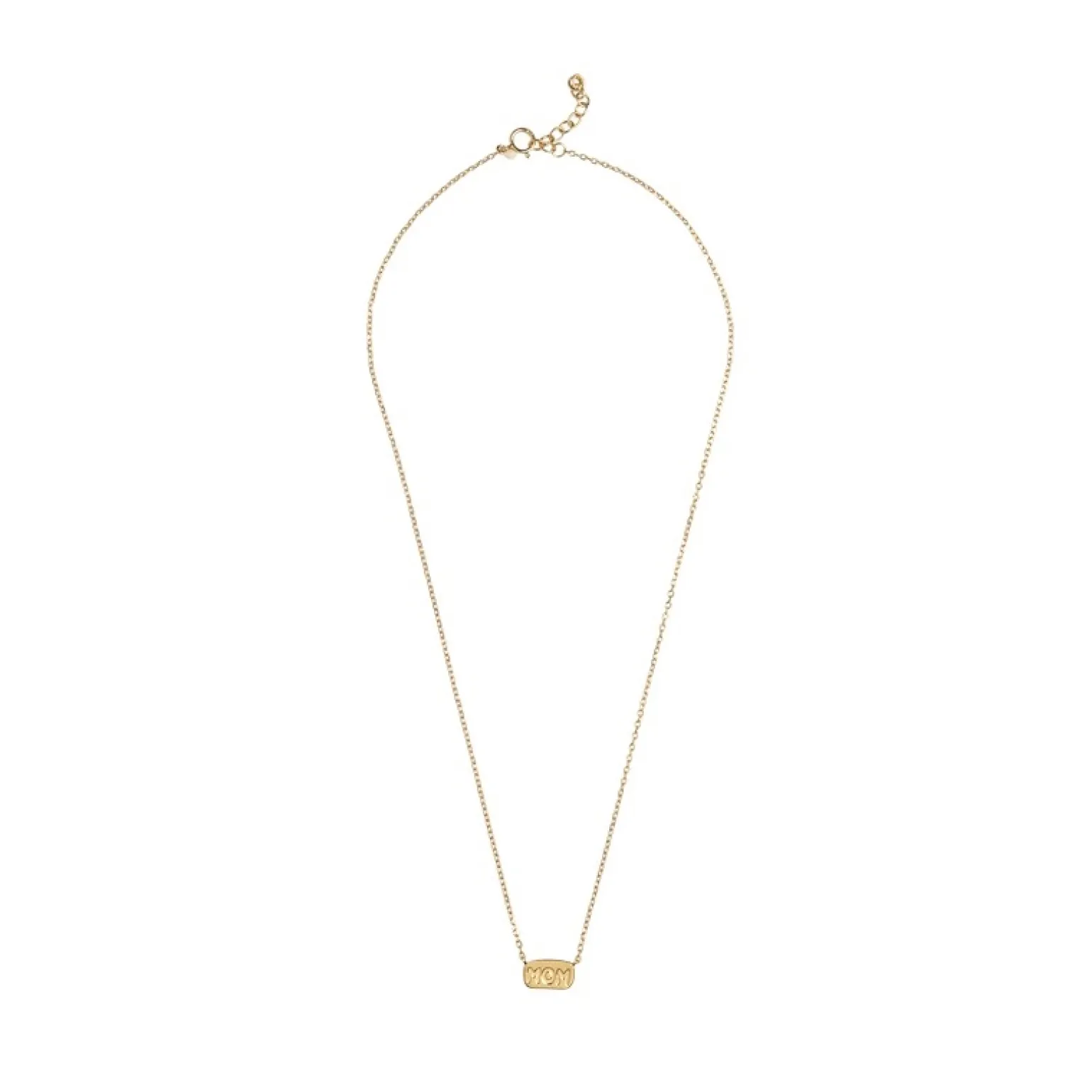 Enamel - MOM Statement-Halskette in vergoldete silber