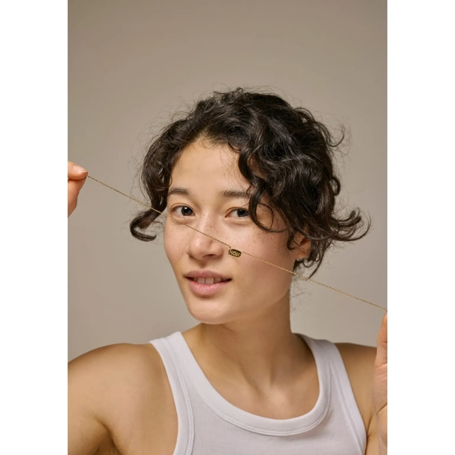 Enamel - MOM Statement-Halskette in vergoldete silber