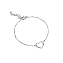 Enamel - Organic Heart armband in silber m Herz