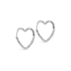Enamel - Organic Heart in silber mit Herz