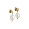 Enamel - Poe Perlenohrringe in vergoldete silber mit Perlen