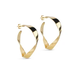 Enamel - Scarlet small hoops in vergoldete silber