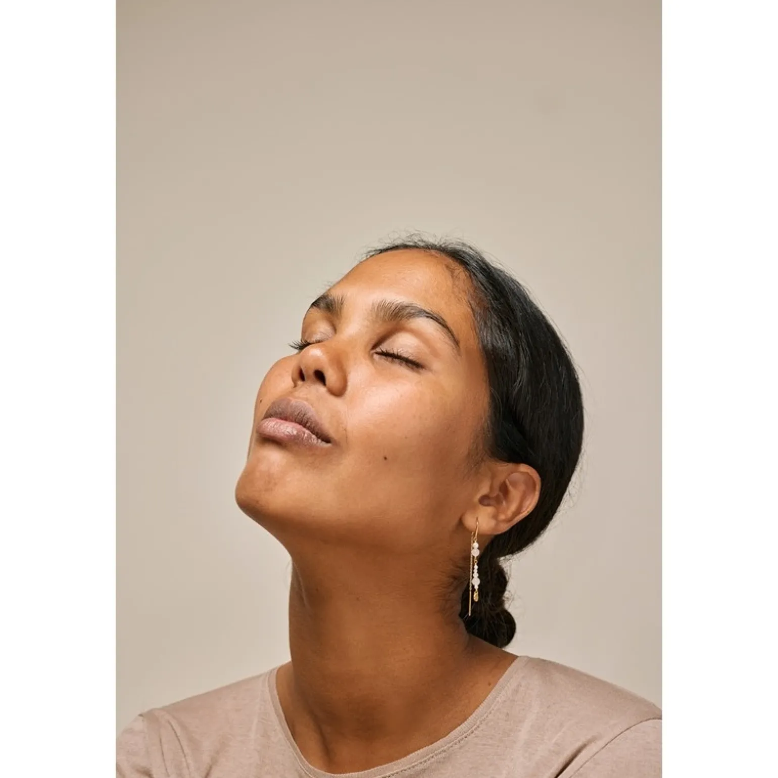 Enamel - Sofia Perlenohrringe in vergoldete silber