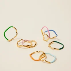 Enamel - Sway ring aus vergoldetem silber