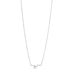 Enamel - Twist Halskette in glänzend silber