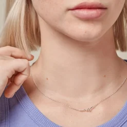 Enamel - Twist Halskette in glänzend silber